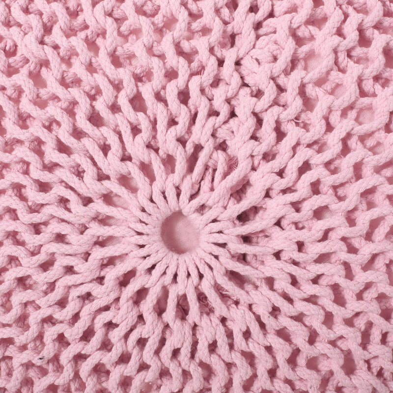 Belle - Modern Knitted Cotton Round Pouf