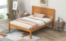Platform Bed Frame with Headboard , Wood Slat Support , No Box Spring Needed ,Twin,Oak