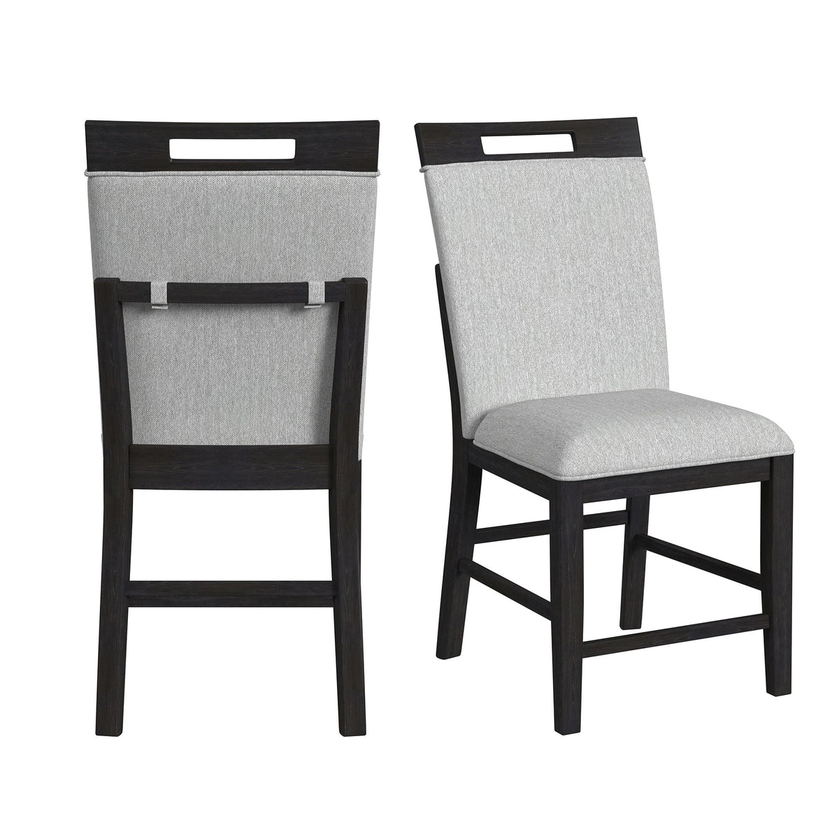 Transcend Counter Side Chair (Set of 2) in Charcoal by Elements International