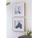 Wall Art Horse Animal Printing, Wall Decor Accent (Set of 2) - Golden / White