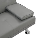 Modern Sofa Bed With Armrest 2 Holders, Wood Frame & Stainless Leg
