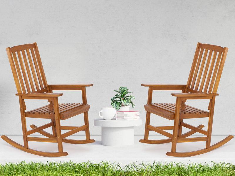 Acacia Indoor Rocking Chair, Outdoor Solid Patio Furniture
