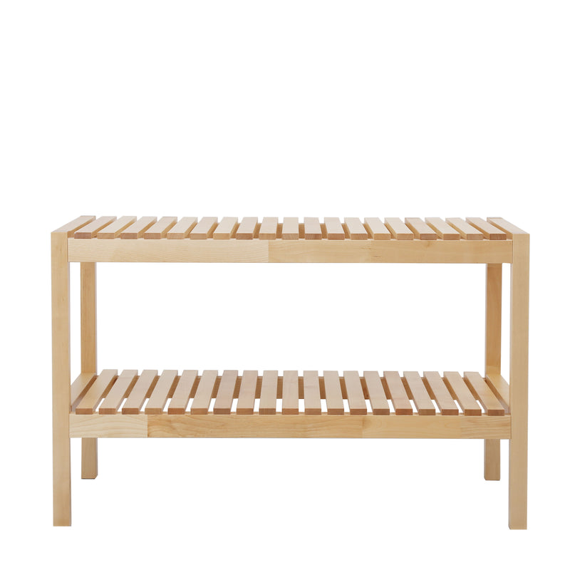 Shoe Bench-Birch, 3 Tier Sturdy Shoe Bench, Storage Shoe Organizer, Holds Up To 300Lbs For Entryway Bedroom Living Room Balcony - Natural Wood