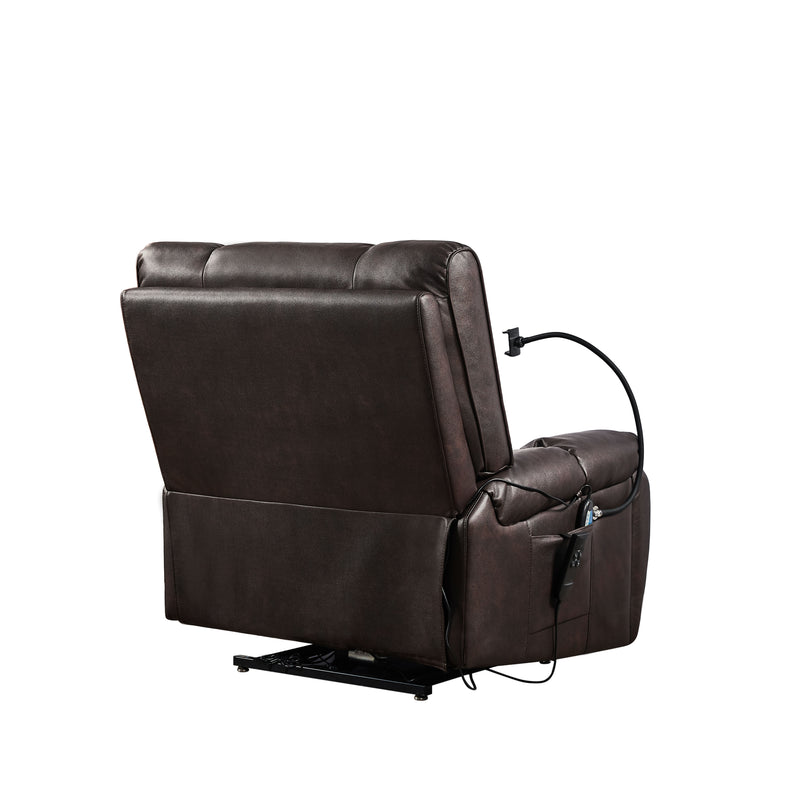 Recliner Chair With Phone Holder, Electric Power Lift Recliner Chair With 2 Motors Massage And Heat For Elderly, 3 Positions, 2 Side Pockets, Cup Holders