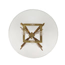 Table With Sunburst Design - Gold
