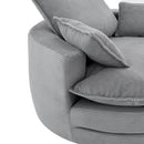 360° Swivel Accent Barrel Chair With Dual Layer Cushion And 3 Removable Pillows