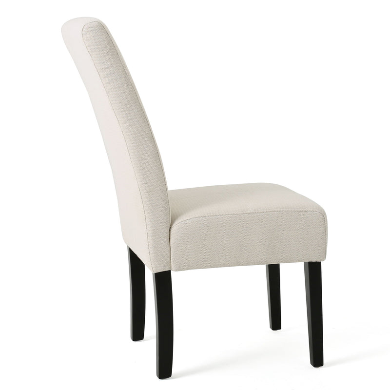 Upholstered Dining Chairs, Modern Fabric Dining Room Chair (Set of 2) - Beige