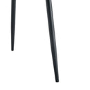 Luxury Simple Chair Linen Cotton High Resilience Dining Chair With Black Metal Legs (Set of 4) - Light Gray