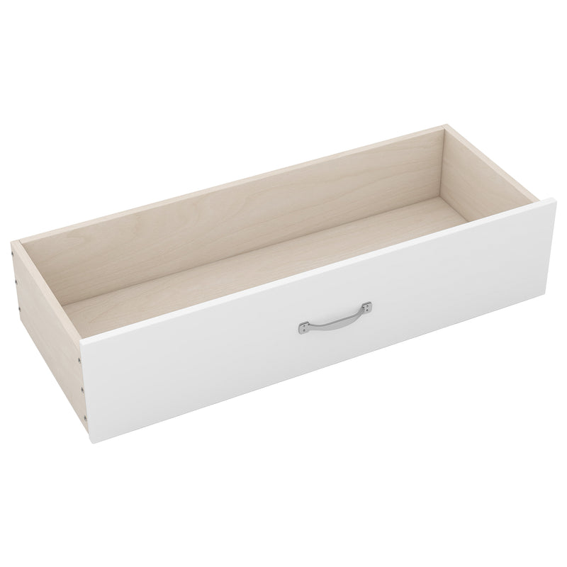 Full Size Platform Bed with Drawers and Storage Shelves, White