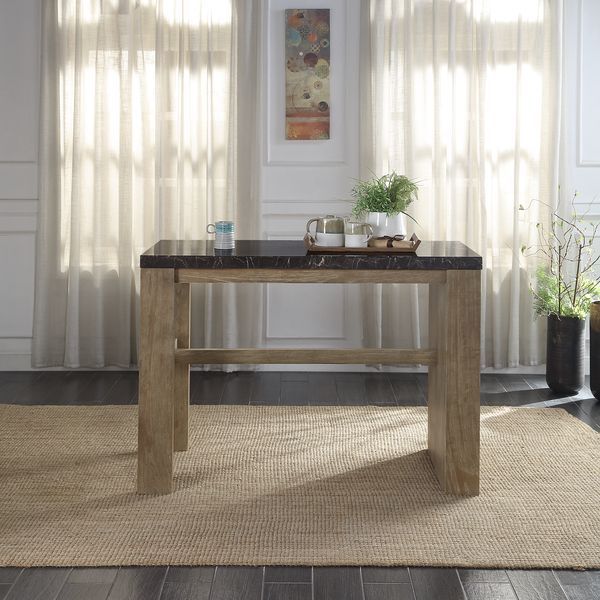 Charnell - Counter Height Table - Marble & Oak Finish