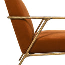 Aerin - Hammered Brass Upholstered Accent Arm Chair