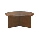 Round Coffee Table With Solid Veneer Top