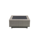 Salena - Patio Table - Beige Fabric & Gray Wicker - Atlantic Fine Furniture Inc