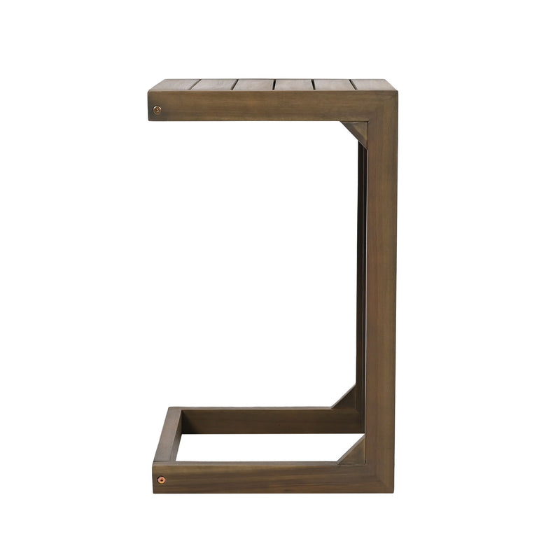 Aluminum Outdoor C - Shaped Side Table For Patio