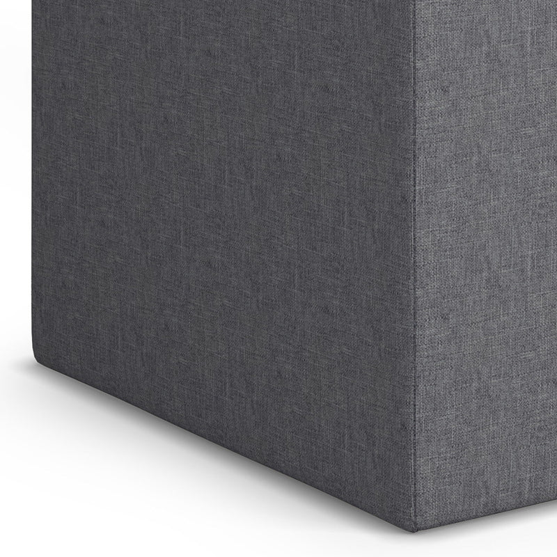 Rockwood - Upholstered Cube Storage Ottoman With Tray