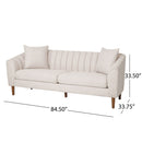 Contemporary 3 Seater Sofa With Plush Accents