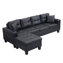 Modern Sectional Sofa Set With Chaise Lounge And Cup Holder