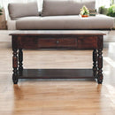 Turned Legs Drawer Table