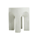 Outdoor Round Top Side Table / End Table, Living Room Accent Table - Antique White