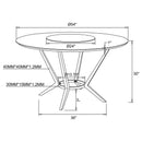 Abby - Round Lazy Susan Dining Table - White High Gloss
