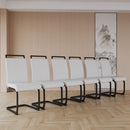 Modern Dining Chairs With High Back Upholstered Design Metal Legs