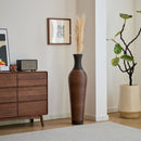 Tall Standing Designer Floor Vases With Elegant 2 Tone Finishes Ideal For Decorating Living Rooms, Bedrooms, Entryways Perfect For Decorating Your Home - Black / Gray