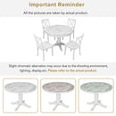 5 Pieces Dining Table And Chairs Set For 4 Persons, Kitchen Room Solid Wood Table With 4 Chairs