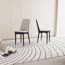 Modern Dining Chair With Cushions And Metal Legs