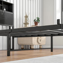 Modern Metal Platform Bed Frame With Storage Headboard And Charging Station