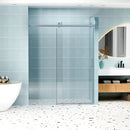 Frameless Soft-Closing Shower Door, 1/4" (6 Mm) Tempered Glass Single Sliding With Explosion Proof Coating