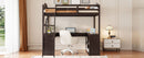 Loft Bed With Drawers, Cabinet, Shelves With Desk