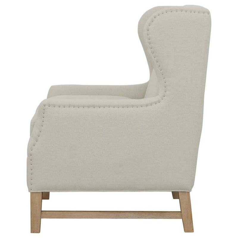 Fleur - Wing Back Accent Chair - Cream