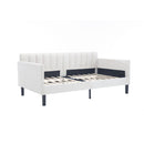 Elena - Boucle Upholstered Daybed, Ribbed Tufted Backrest