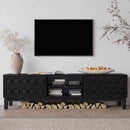 Media Console With 4 Drawers And Cable Management
