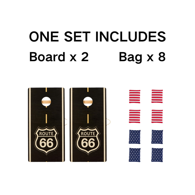 4X2 Ft Large Size Cornhole Board (Set of 2), Outdoor Game Board Set With 8 Bean Bags, Perfect For Lawn, Backyard, Beach, Park - Black / White