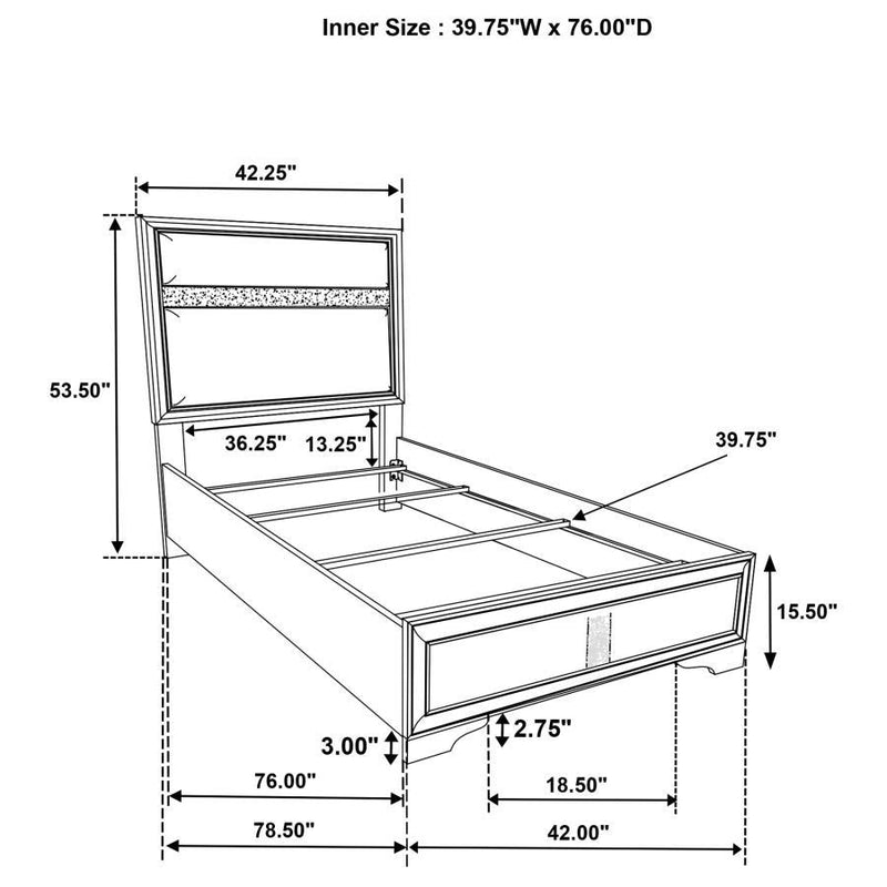 Miranda - Upholstered Panel Bed