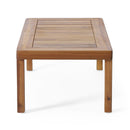 Acacia Wood Loveseat And Coffee Table Set With Cushions