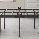 Metal Canopy Bed Frame, Platform Bed Frame Queen with X Shaped Frame Queen Black（same as W84034643）
