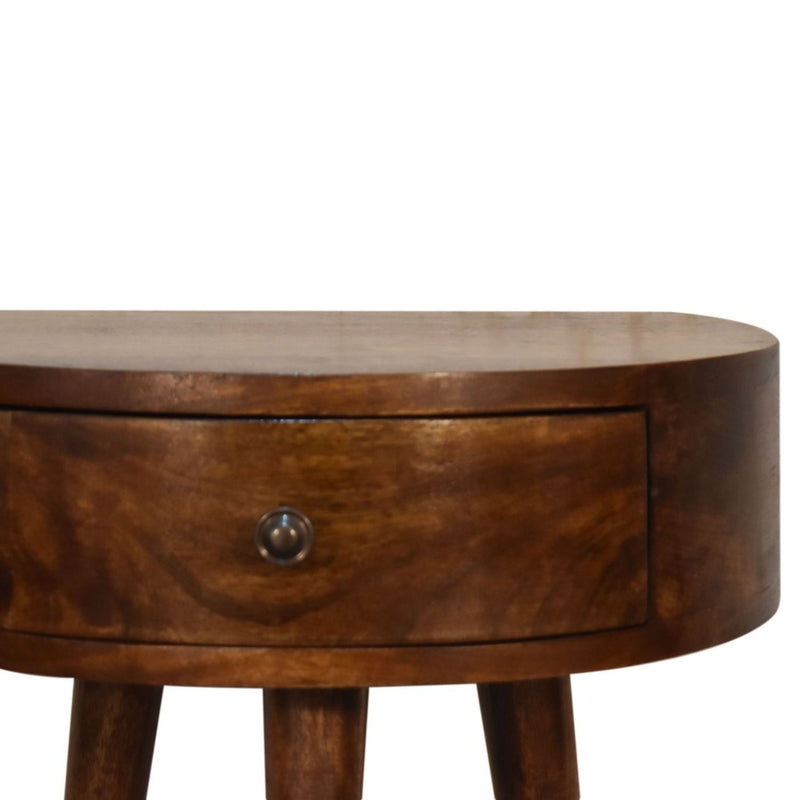 Semi Circle Nightstand - Chestnut