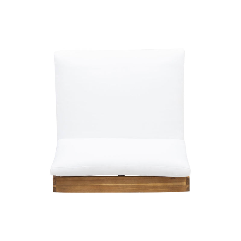 Acacia Wood Outdoor Club Chair With Cushions