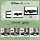 Sectional Sofa Couches Living Room Sets, 7 Seats Modular Sectional Sofa With Ottoman, L Shape Fabric Sofa Corner Couch Set With 3 Pillows