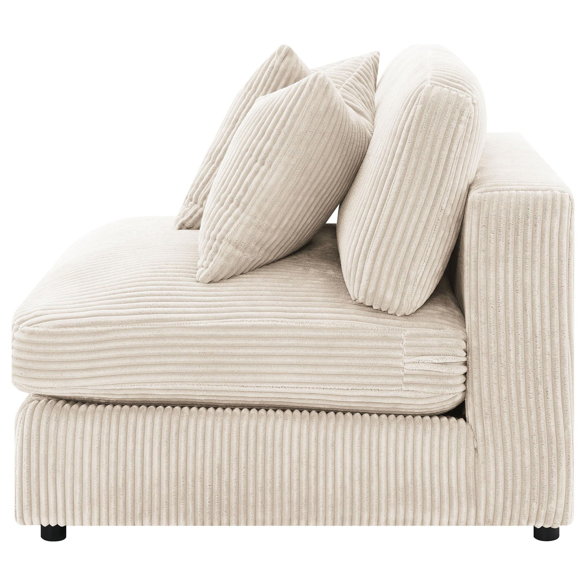 Blaine Upholstered Armless Chair Sand - Atlantic Fine Furniture Melbourne FL