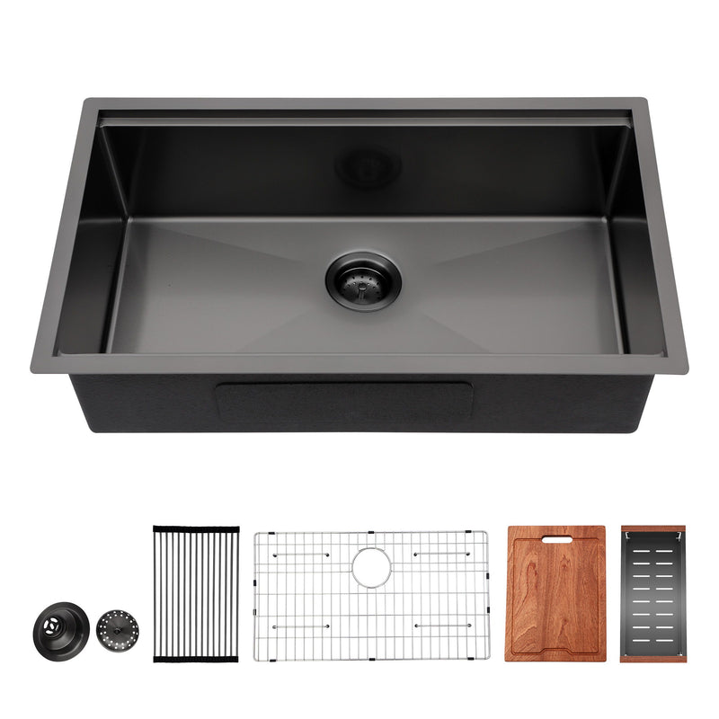 Workstation Kitchen Sink,Single Bowl Undermount