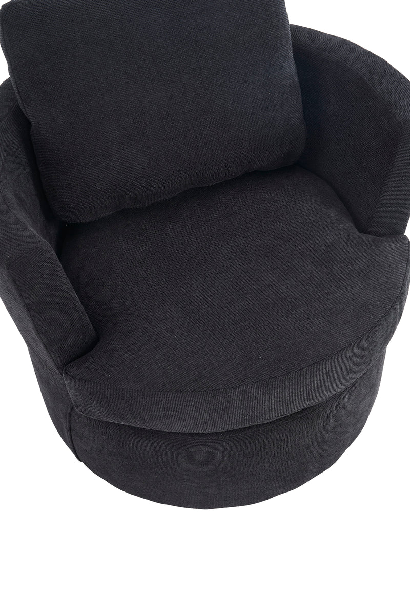 Swivel Barrel Chair, Comfy Round Accent Sofa Chair For Living Room, 360 Degree Swivel Barrel Club Chair, Leisure Arm Chair