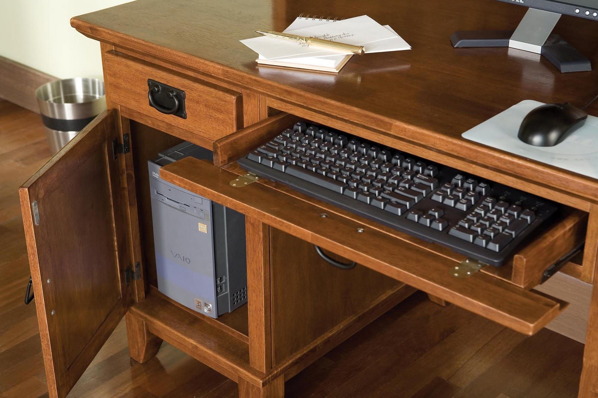 Arts & Crafts - Pedestal Desk - Light Brown - Atlantic Fine Furniture Melbourne FL