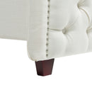 Fontana - Handcrafted Wingback Upholstered Platform Bed Frame