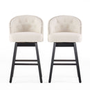 360 Degree Swivel Bar Stool With Stunning Nailhead Trim (Set of 2)