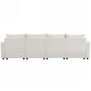 Modern Style Loveseat Sofa Sectional Sofa Couch With Storage Space, A Movable Ottoman, Two USB Ports, Two Cup Holders, A Phone Holder For Living Room