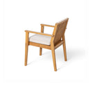 7 Piece Patio Furniture Set Acacia Wood Table And 6 Heavy Duty Cushioned Chairs