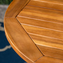 Outdoor Acacia Wood Bar Table With Slat Top